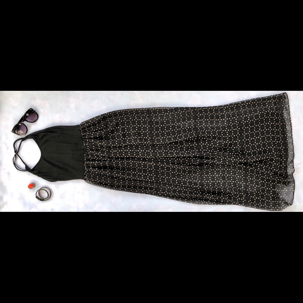 Black Backless Maxi Dress